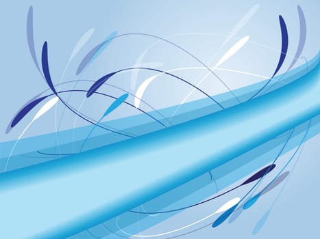 Blue floral background