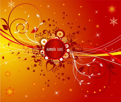Abstract  artistic  floral background - vector
