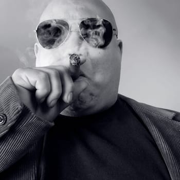 The big Boss, Head Honcho, Top Dog...  An image of the Man in charge, smoking a cigar.
