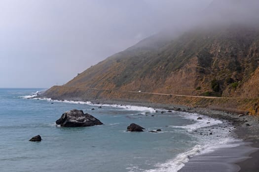 Fog and mist on the Big Sur Coast in California