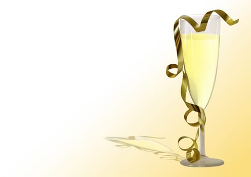 Champagne Toast - Highly detailed photorealistic illustration - vector background