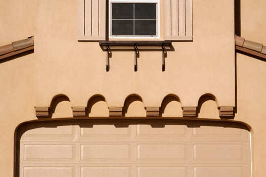 Abstract of New Home Construction Facade