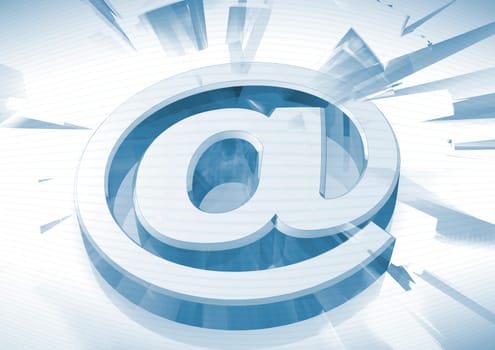 mail logo on abstract background