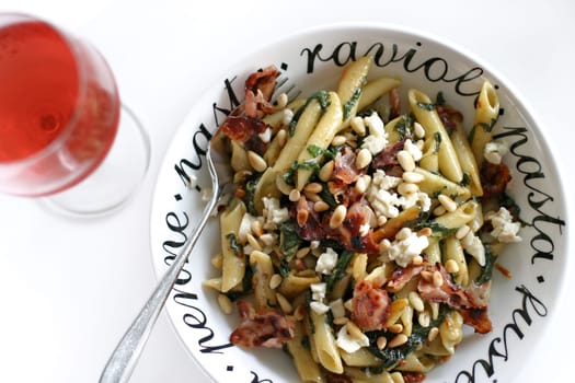 a delicious pasta meal