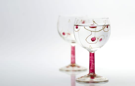 drinking water glass - studio shot