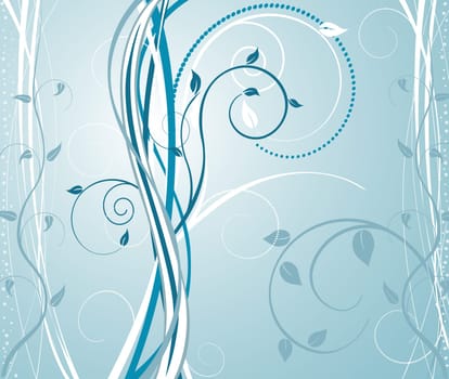 Abstract floral  background - decor design illustration