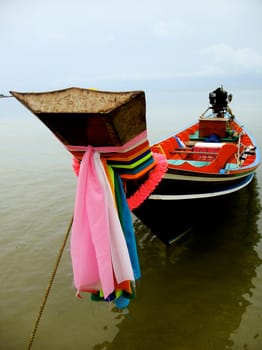 Long tail boat taxi in thailand