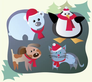 pets and animals in children style