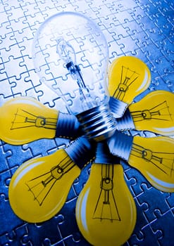 A light bulb is a source of light.