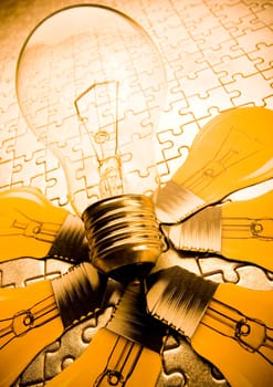 A light bulb is a source of light.