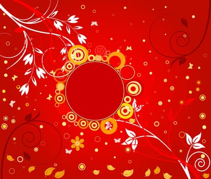 Abstract floral  background - vector