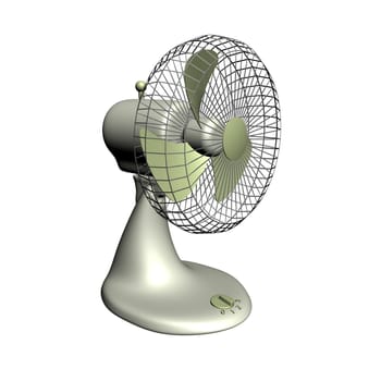 3D render of the plastic electrical fan