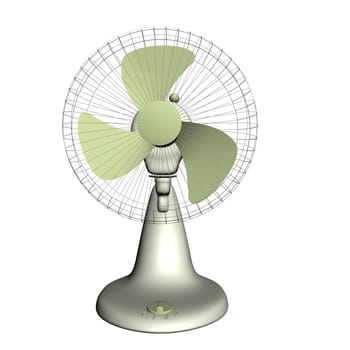 3D render of the plastic electrical fan
