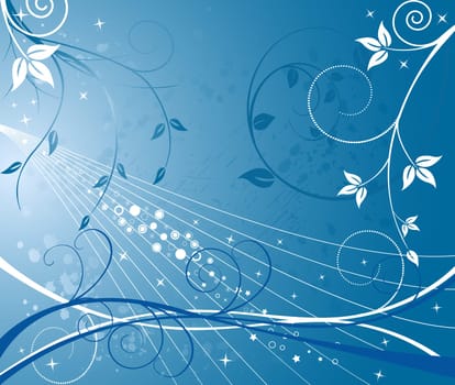 Abstract floral  background - vector