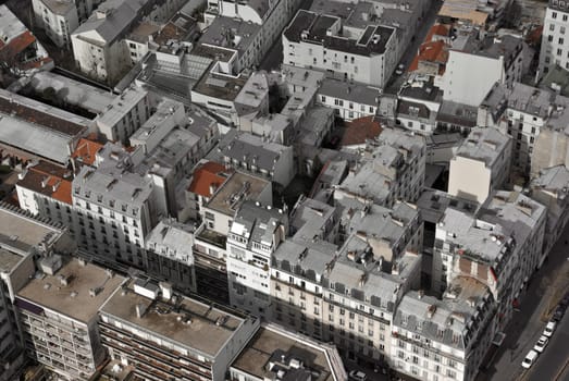 aerial view of paris from eiffel tower