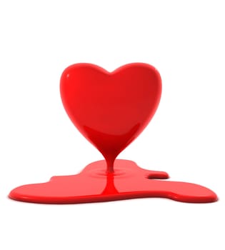 red melting heart