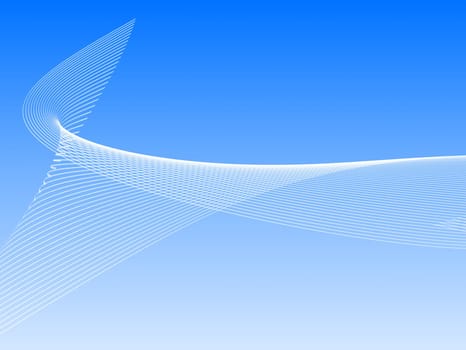 3d rendered illustration of an abstract blue shape