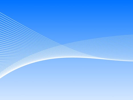 3d rendered illustration of an abstract blue shape