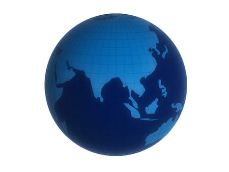 3d rendered illustration of a blue globe