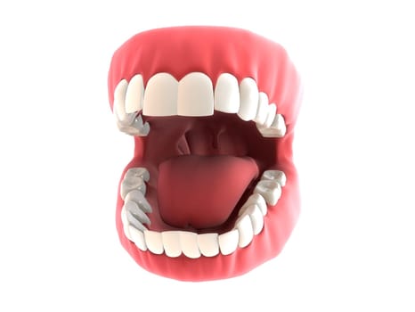 3d rendered illustration of a denture