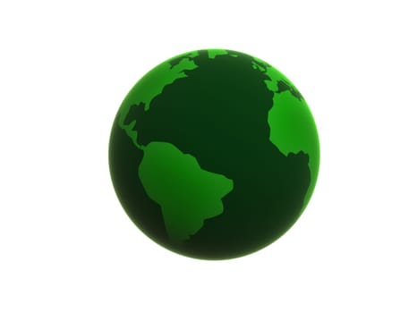 3d rendered illustration of a green globe