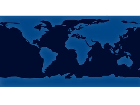 3d rendered illustration of a blue earth map