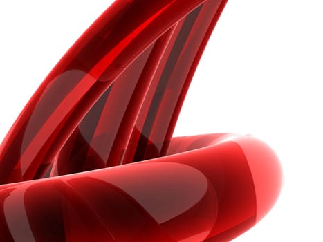 3d rendered illustration of an abstract glass form