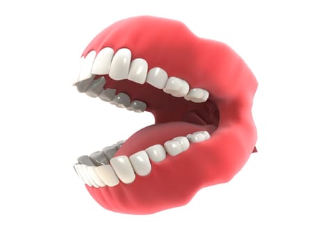 3d rendered illustration of a denture