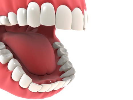 3d rendered illustration of a denture