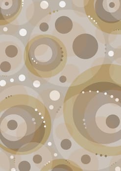 Retro mixed brown circles background