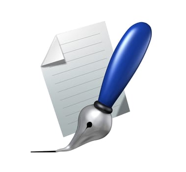 3D pen and a paper sheet with lines for information