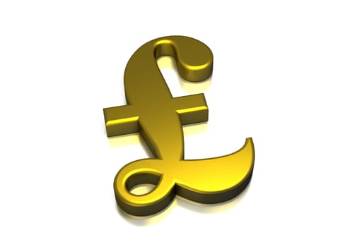 Currency in a gold metal style with reflection