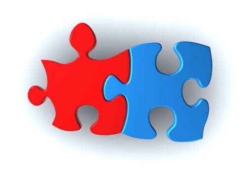 puzzle element on white background