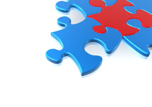 puzzle element on white background