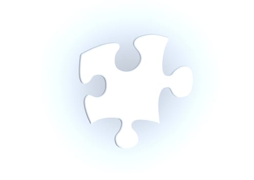 puzzle element on white background
