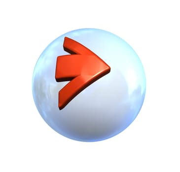Symbol Ball as Icon with reflection in a comic style