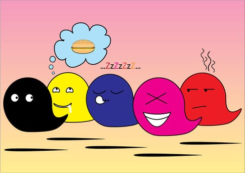 Colorful cute buggys