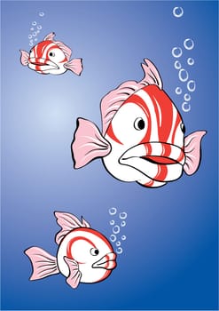 Ilustration of white-red fish
