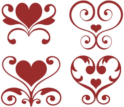 Ornamental heart designs