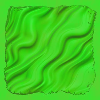Wrinkled green colored fabric