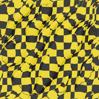 Black and yellow wrinkled material