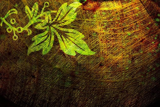 Abstract background and design elements over grunge texture