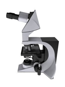 3d rendered illustration of an expensive microscope