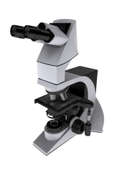 3d rendered illustration of an expensive microscope