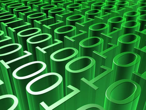 3d rendered illustration of digital numbers