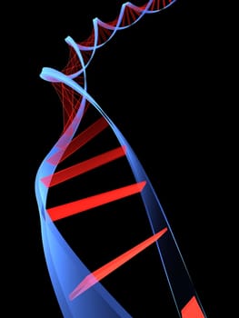 3d rendered illustration of a doublr helix