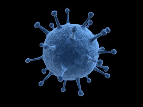 3d rendered close up of an isolated virus