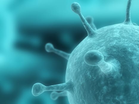 3d rendered close up of an isolated virus
