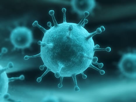 3d rendered close up of an isolated virus