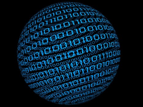 3d rendered illustration of a digital ball